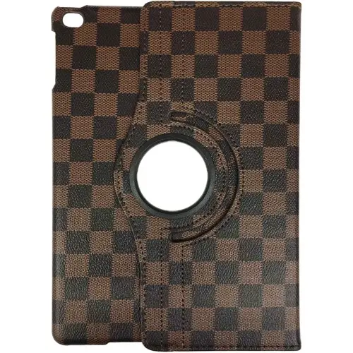 iPad Mini 4/Mini 5 Portfolio Case Checker Brown